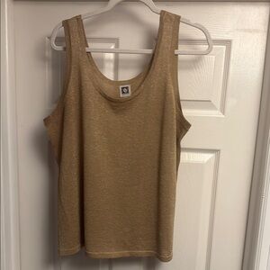 Anne Klein Metallic Gold Tank Top